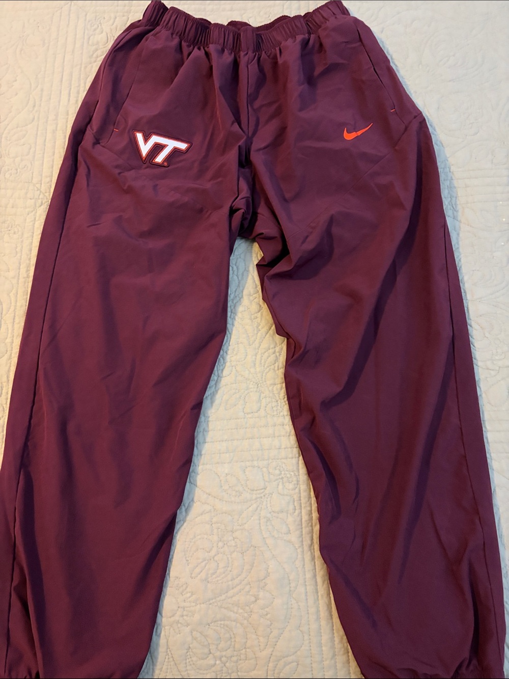 Nike Maroon Jogger Pants with VT Patch. Women’s